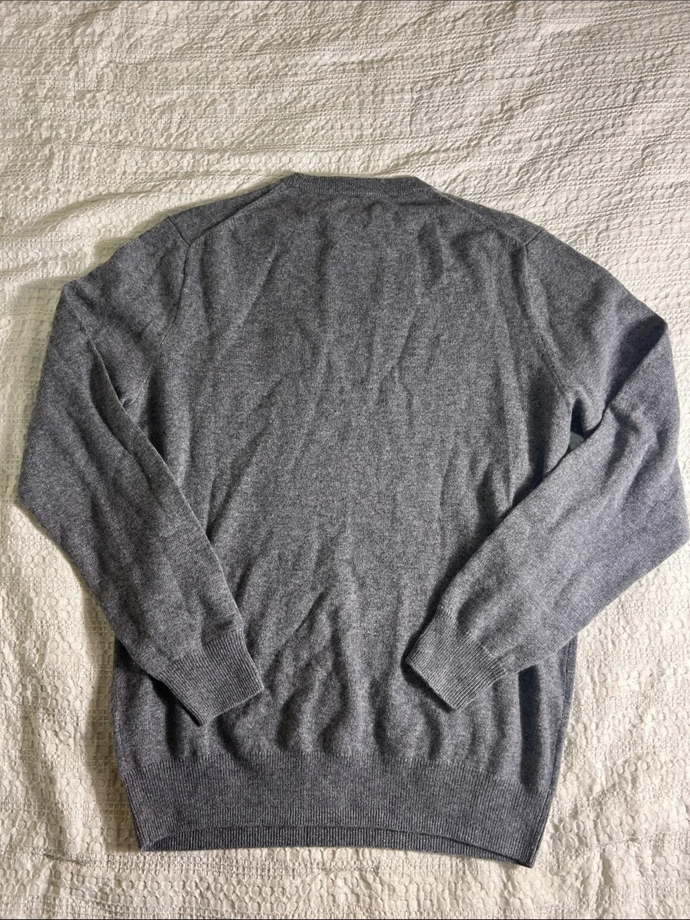 J. Crew mens Heather Gray cashmere Crewneck Sweater size M